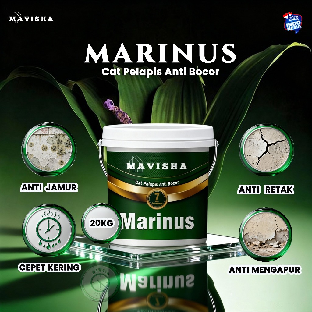 MAVISHA -  Cat Pelapis Waterproof 20KG - Anti Bocor Untuk Interior & Eksterior