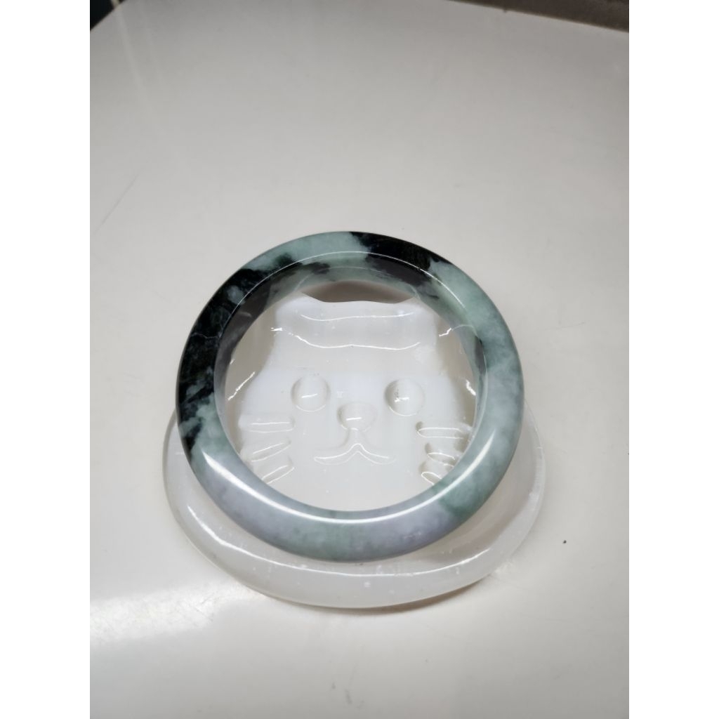 Bangle Giok Burma Hijau Floating