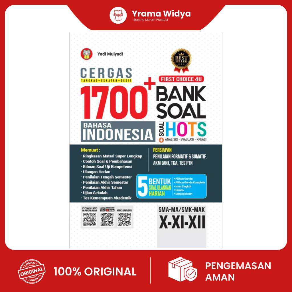 Yrama Widya - Cergas 1700+ Bank Soal Bahasa Indonesia untuk SMA-MA/SMK-MAK Kelas X-XI-XII