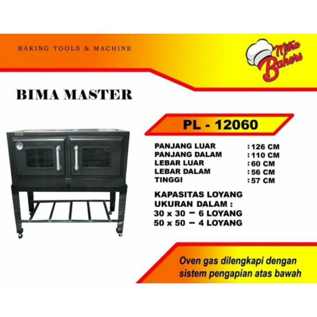 OVEN GAS BIMA MASTER TYPE 12060