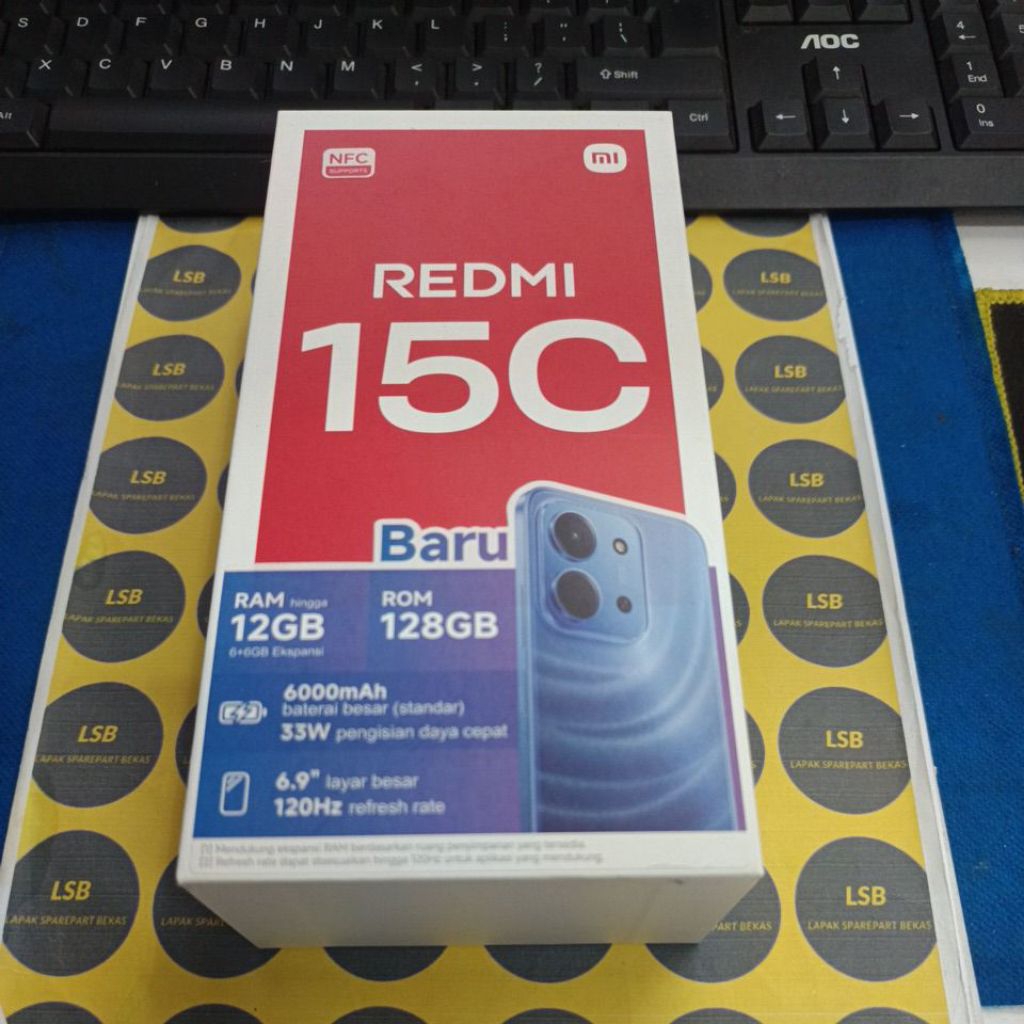 DUS HANDPHONE XIAOMI REDMI 15C ORIGINAL BEKAS
