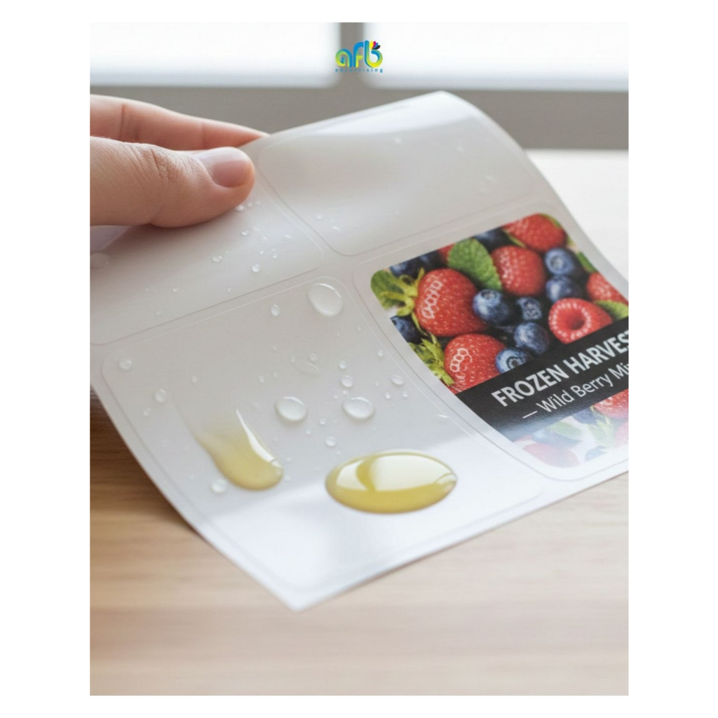 Cetak Sticker Vinyl Tahan Air | Sticker Transparan Doff Glossy | Cetak Sticker Kemasan | Cetak Stick