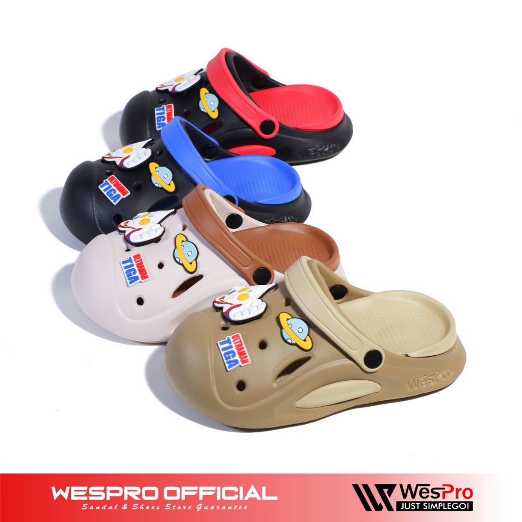 Wespro Kenzo Sandal Selop Anak Laki Laki Tk Sd Eva Ringan Baim Kodok Original Kekinian 30-35