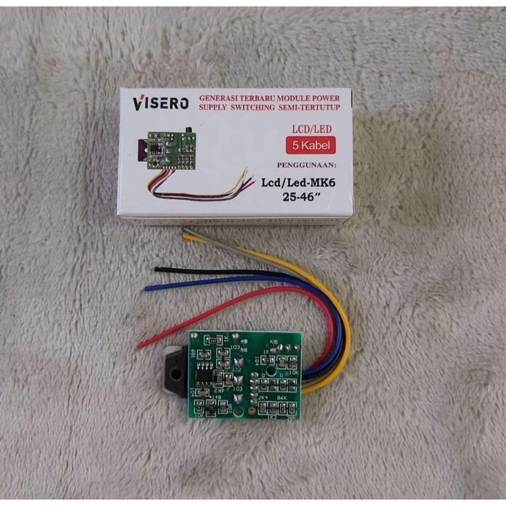 Modul Power Supply Switching Universal Visero Gacun 5 Kabel untuk TV LCD/LED.