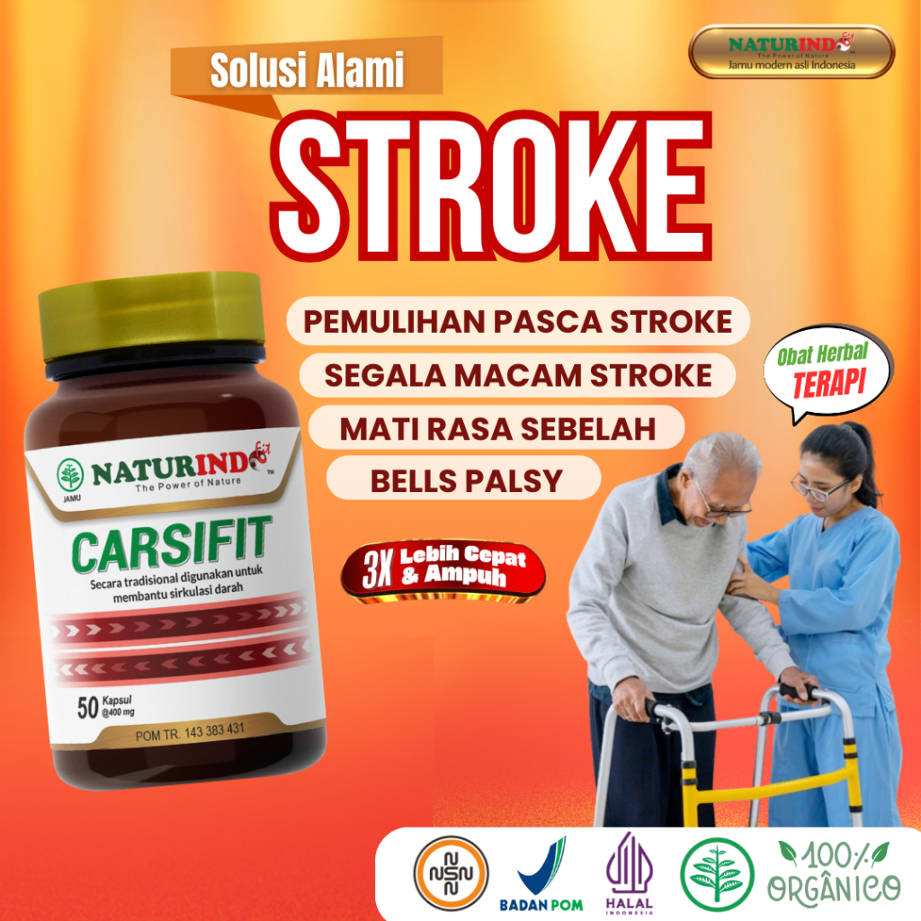 Obat Stroke Susah Jalan Struk Ringan Berat Bells Palsy Obat Struk Herbal Carsifit