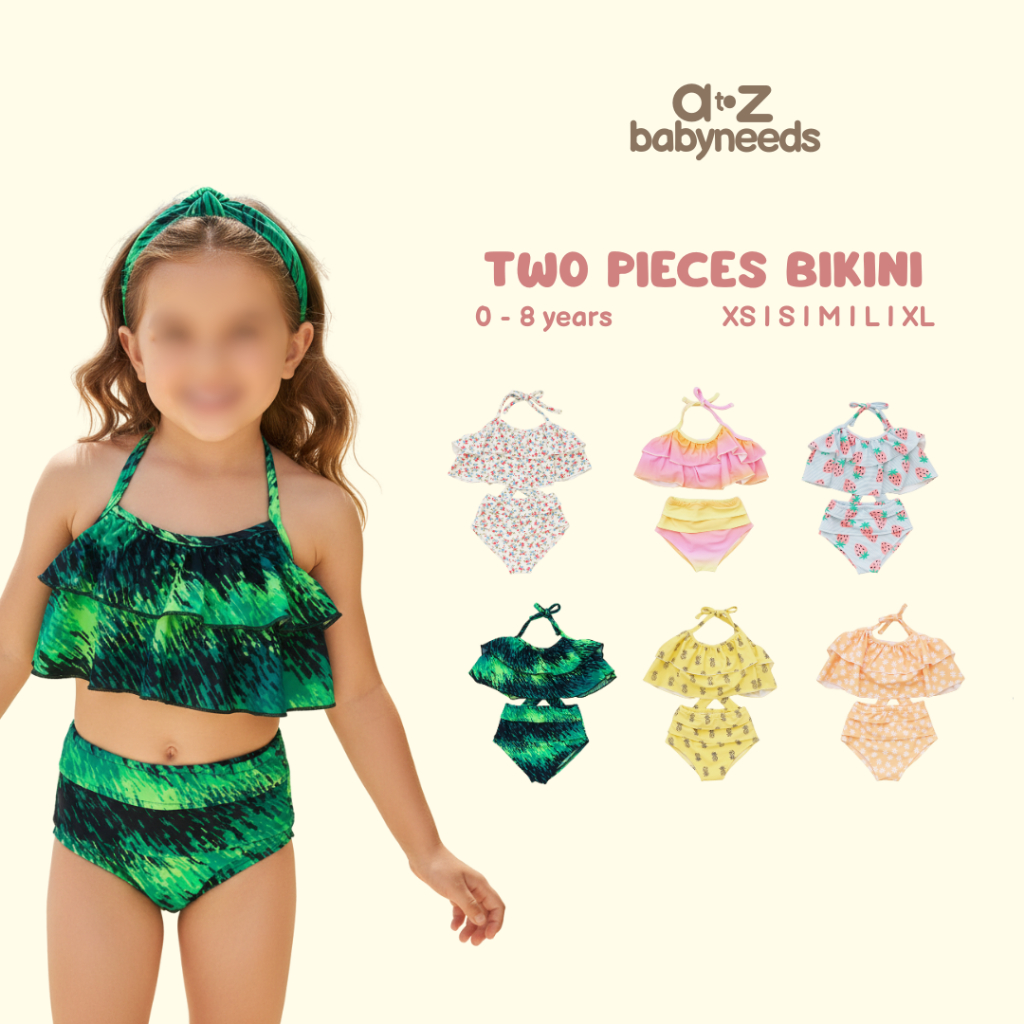 Atozbabyneeds - Baju Renang Anak Perempuan Bikini - Two Pieces Bikini Swimsuit