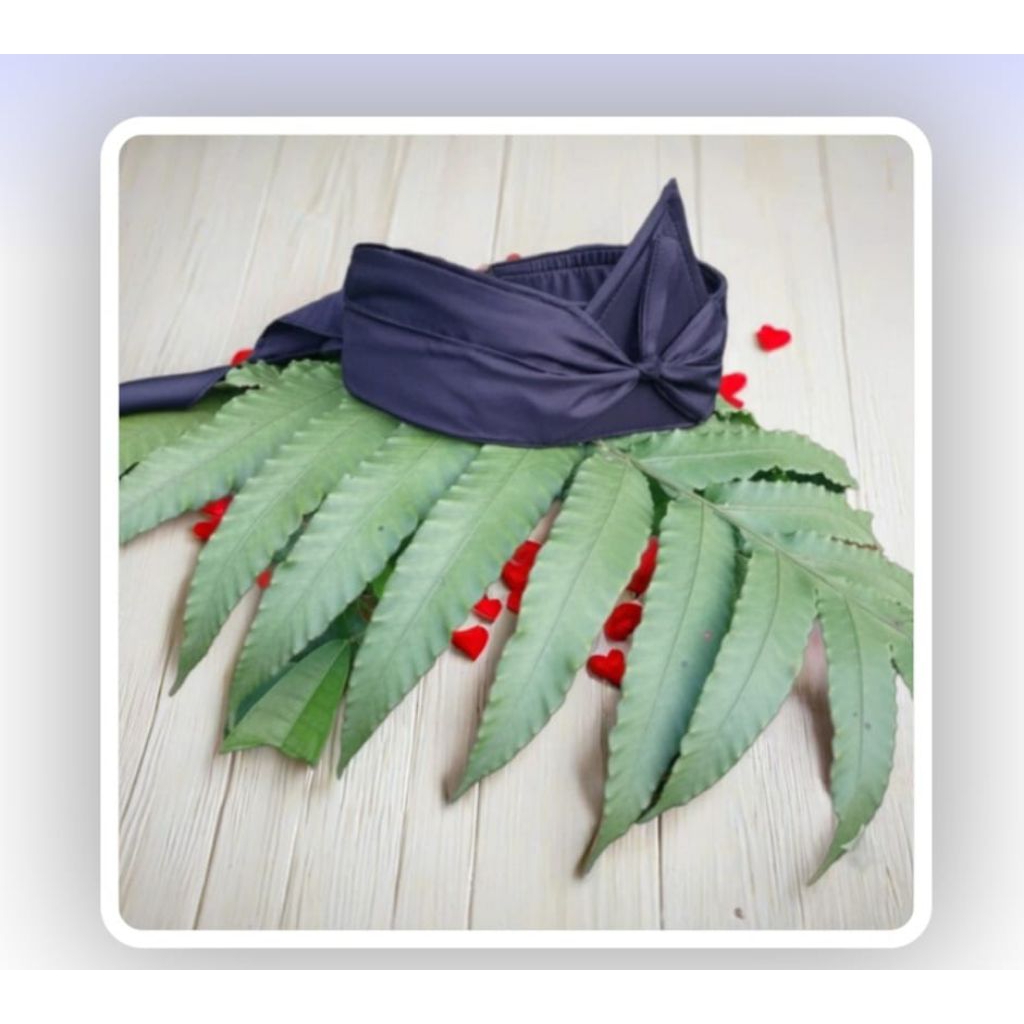 ikat kepala Sunda ,hitam polos,blangkong Sunda