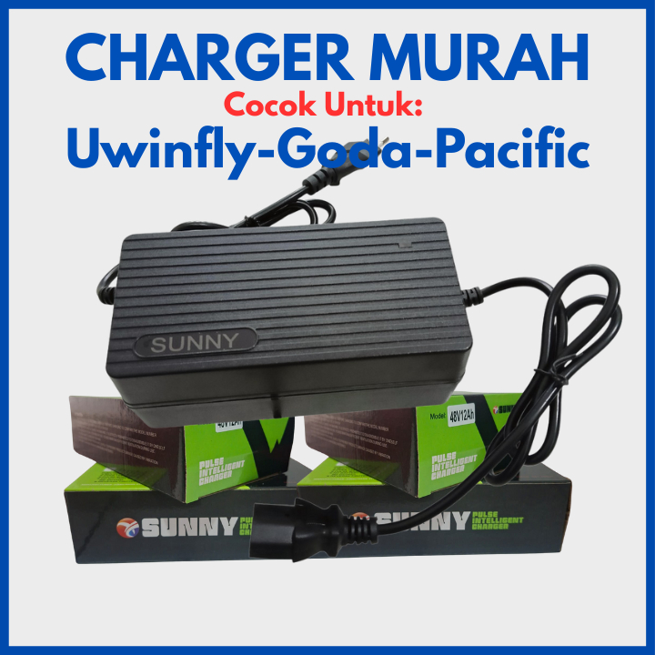 SMART CHARGER SEPEDA LISTRIK PREMIUM | CHARGER SEPEDA LISTRIK UWINFLY GODA VIAR EXOTIC PACIFIC SELIS