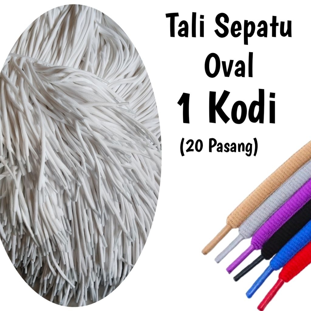 BISA COD Tali Sepatu Bentuk Oval Berkualitas [1 Kodi]