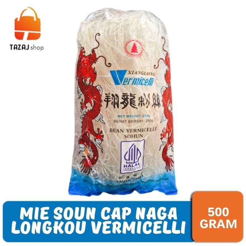 Mie Soun Cap Naga 500 gr Sohun Longkou Vermicelli Naraya - Tazaj