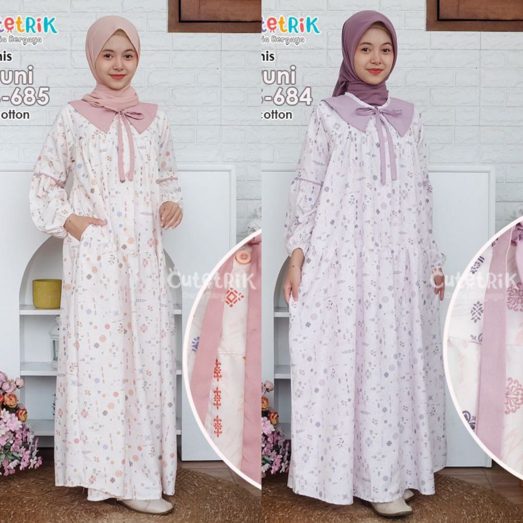 NEW 2025 DEWASA MOM couple anak GAMIS KATUN  AYUNI Pollycotton remaja tanggung CUTETRIK terbaru