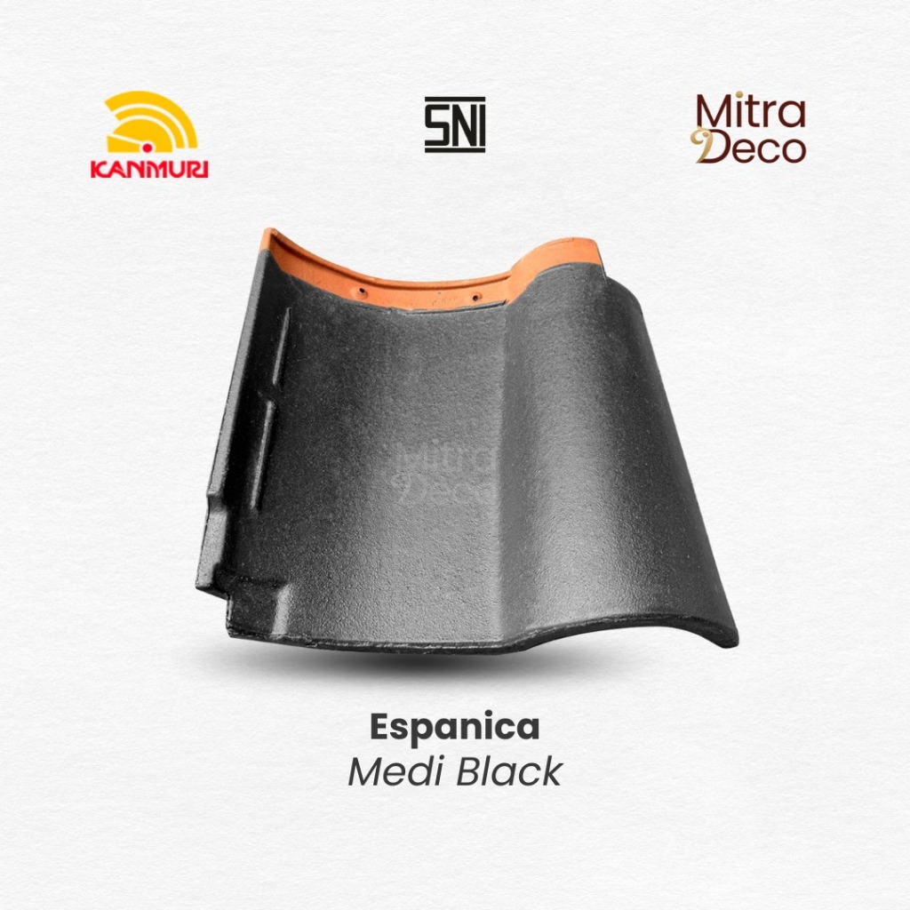 KANMURI Genteng Keramik Espanica Medi Black KW 1