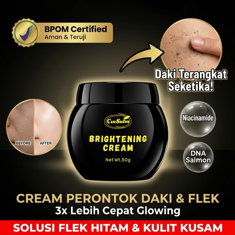 BPOM CS Brightening Cream Pemutih Wajah Glowing Permanen & Penghilang Flek Hitam Ampuh - Salep Pence