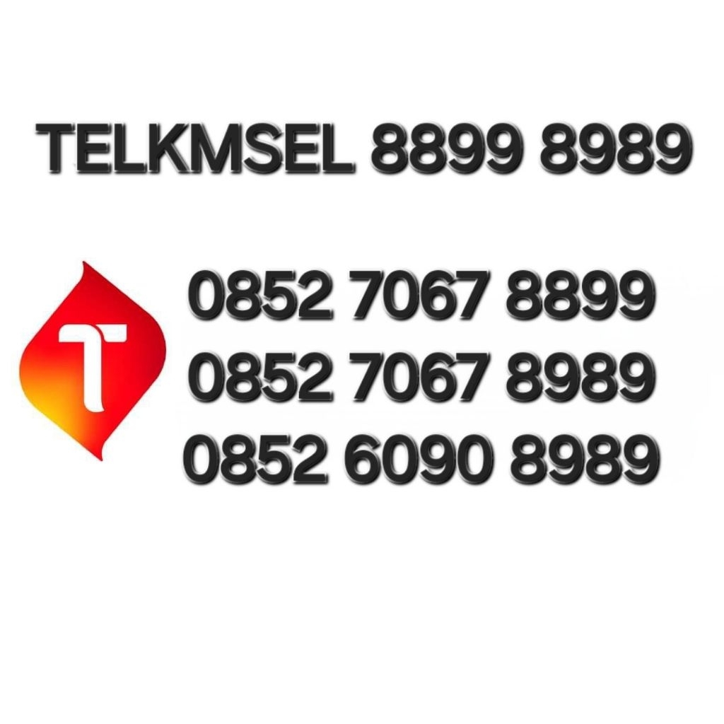 NOMOR CANTIK TELKOMSEL PRABAYAR SIMPATI & AS 4G SERI ABAB 8989 8899 GEMUK RAPIH