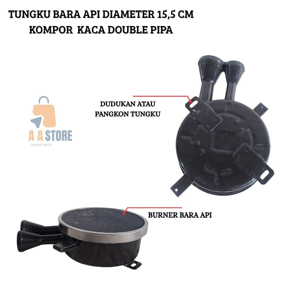 CEROBONG INFRAMERAH KOMPOR KACA / KOMPOR FIT KACA MODEL BARA / TUNGKU BARA KANAN /KOMPOR GAS 2TUNGKU