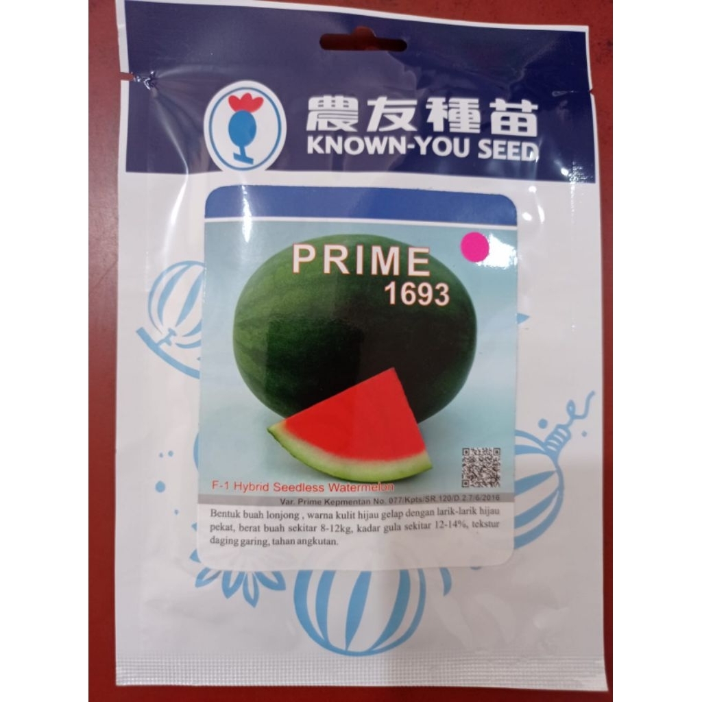 Semangka Prime 1693 Know You Seed 300 btr  Kemasan Pabrik