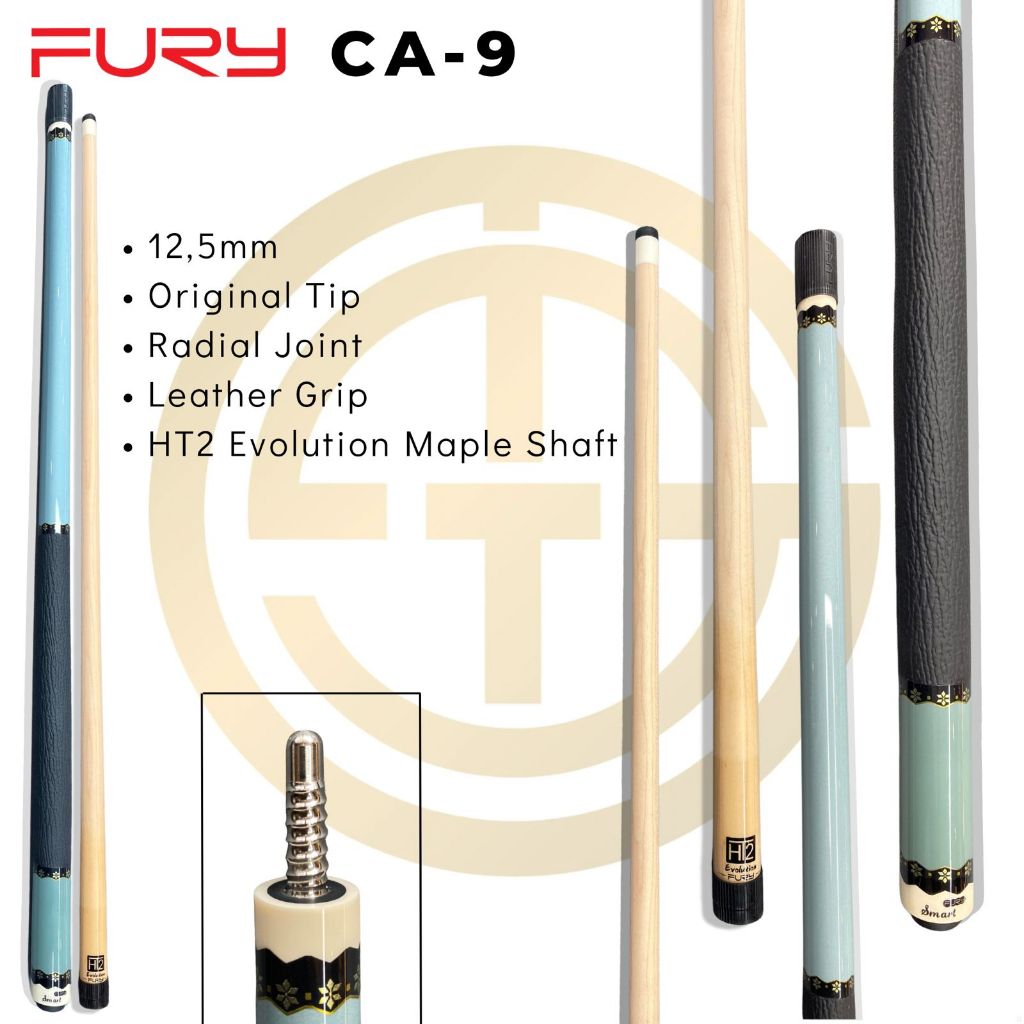 Fury CA-9  HT2 Evolution Maple  Shaft New - Stick Billiard Play