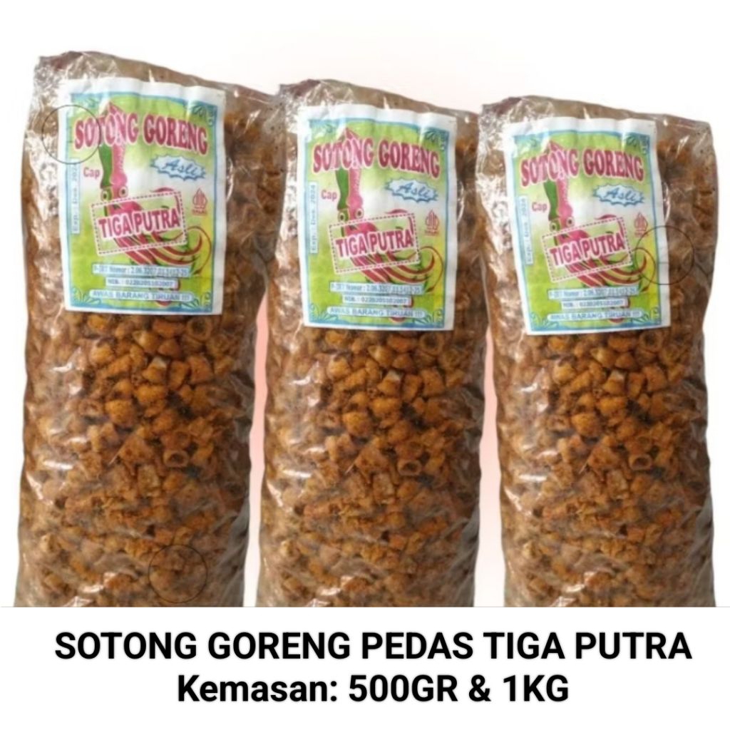 SOTONG GORENG PEDAS TIGA PUTRA HALAL 500GR & 1KG