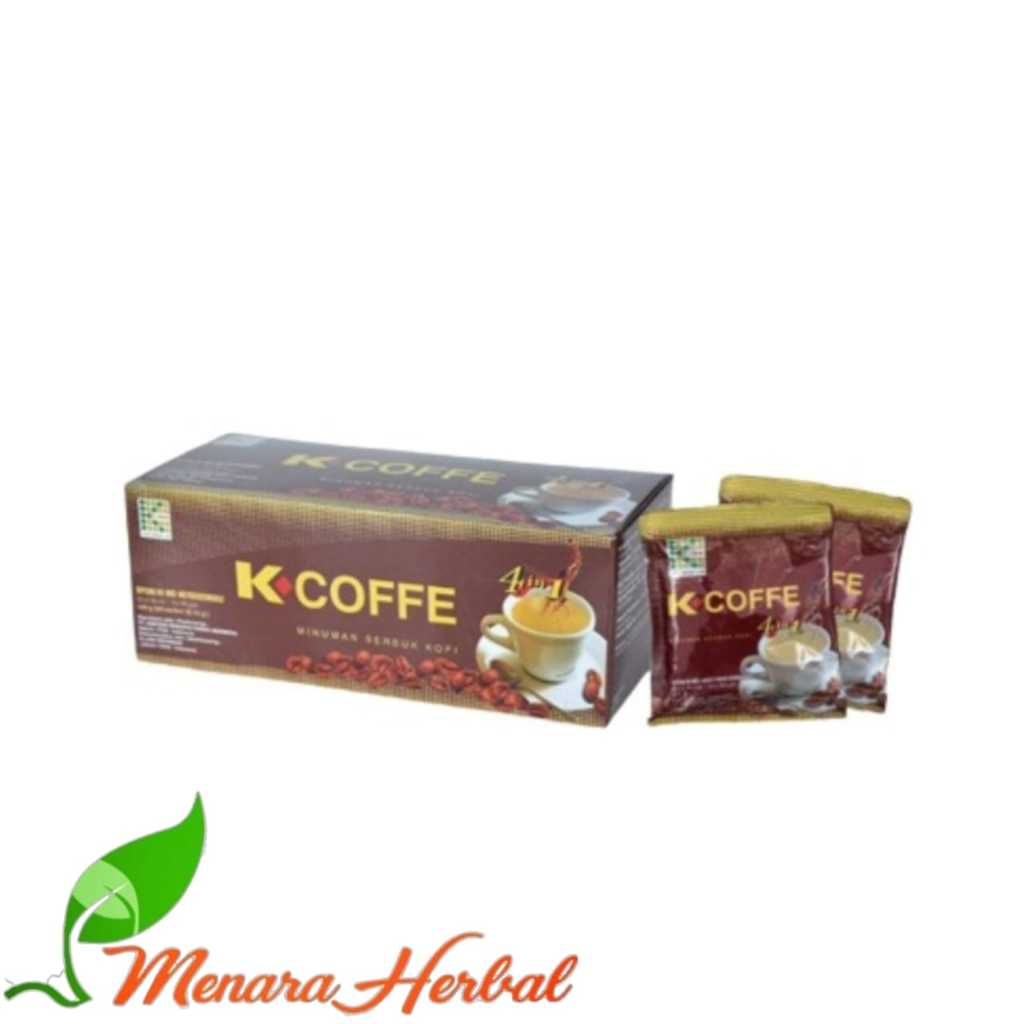 Kopi Ginseng K-link Perbox | K-Coffe 4 In 1 Herbal Ginseng Isi 20 Sachet