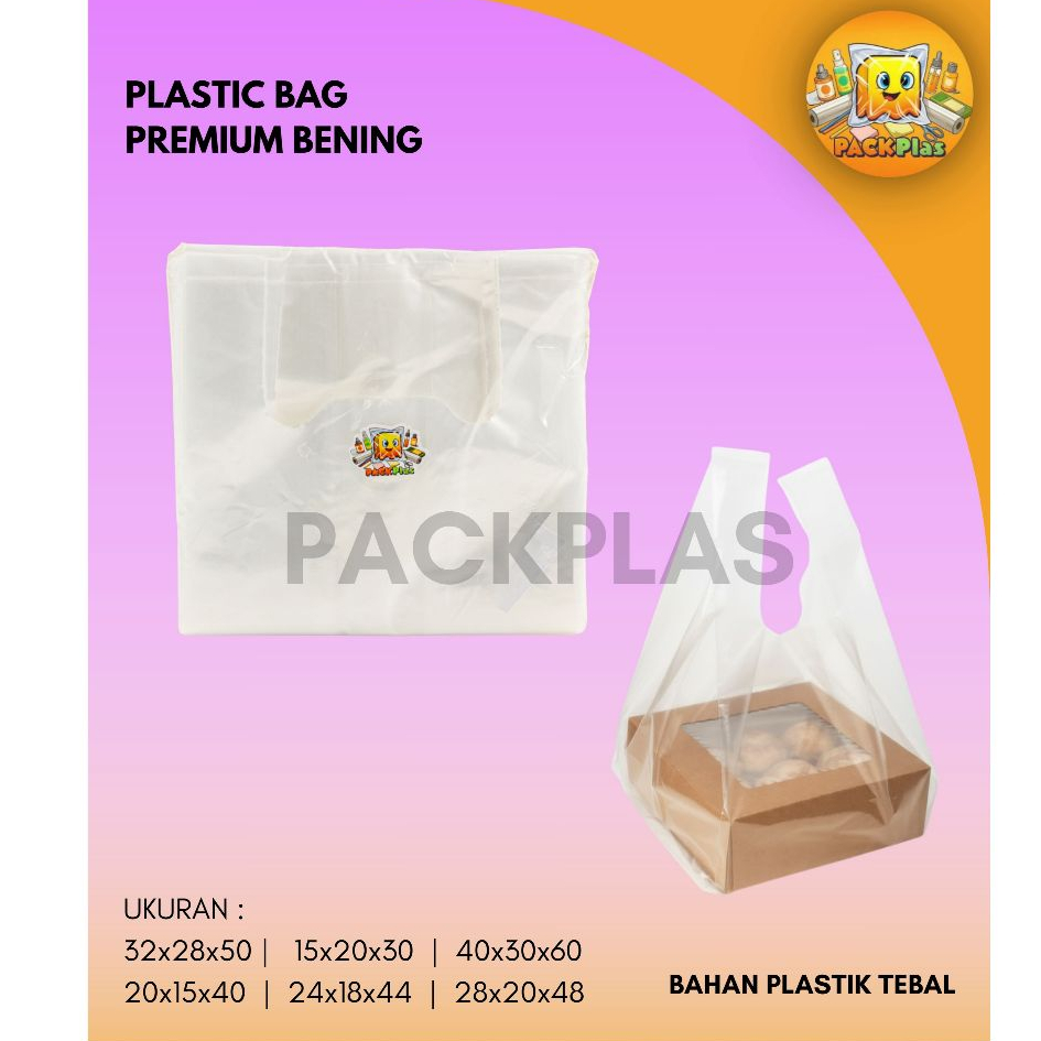 [Premium] Kantong Kresek PE Bening Plastik 250 Gram Transparent Clear | Kantong Kresek Crystal Benin