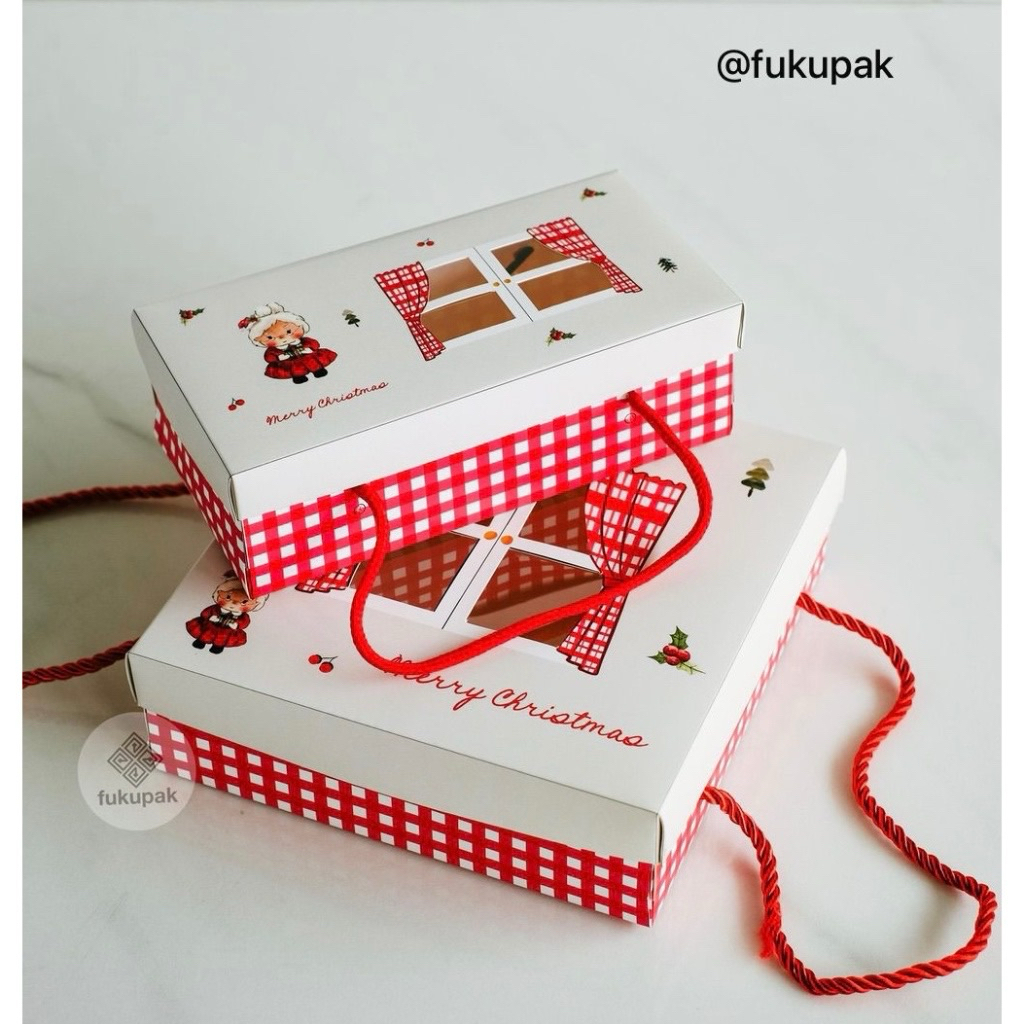 Box Kue Hampers Natal 18x18x8 cm