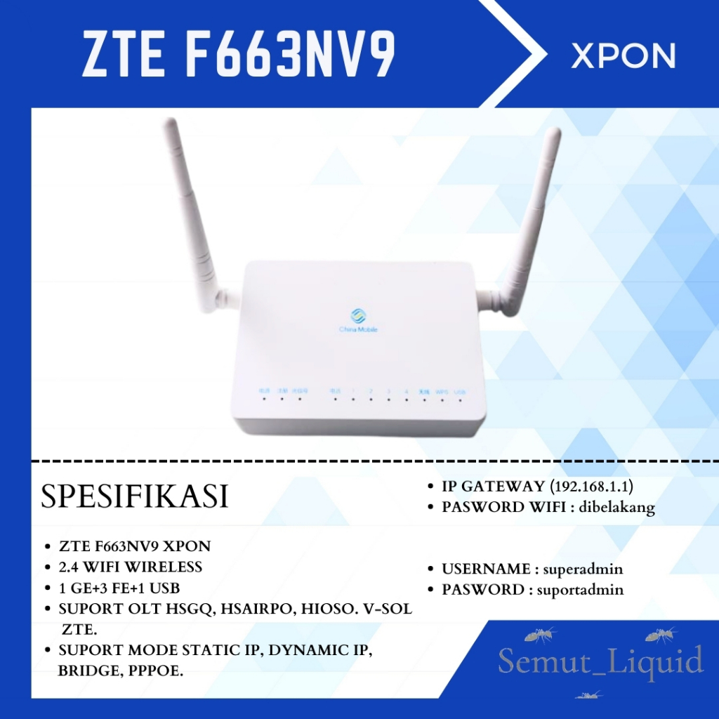 alat kantor ZTE ZXHN F663NV9 original, anti bengong ZTE F663 XPON,EPON,GPON