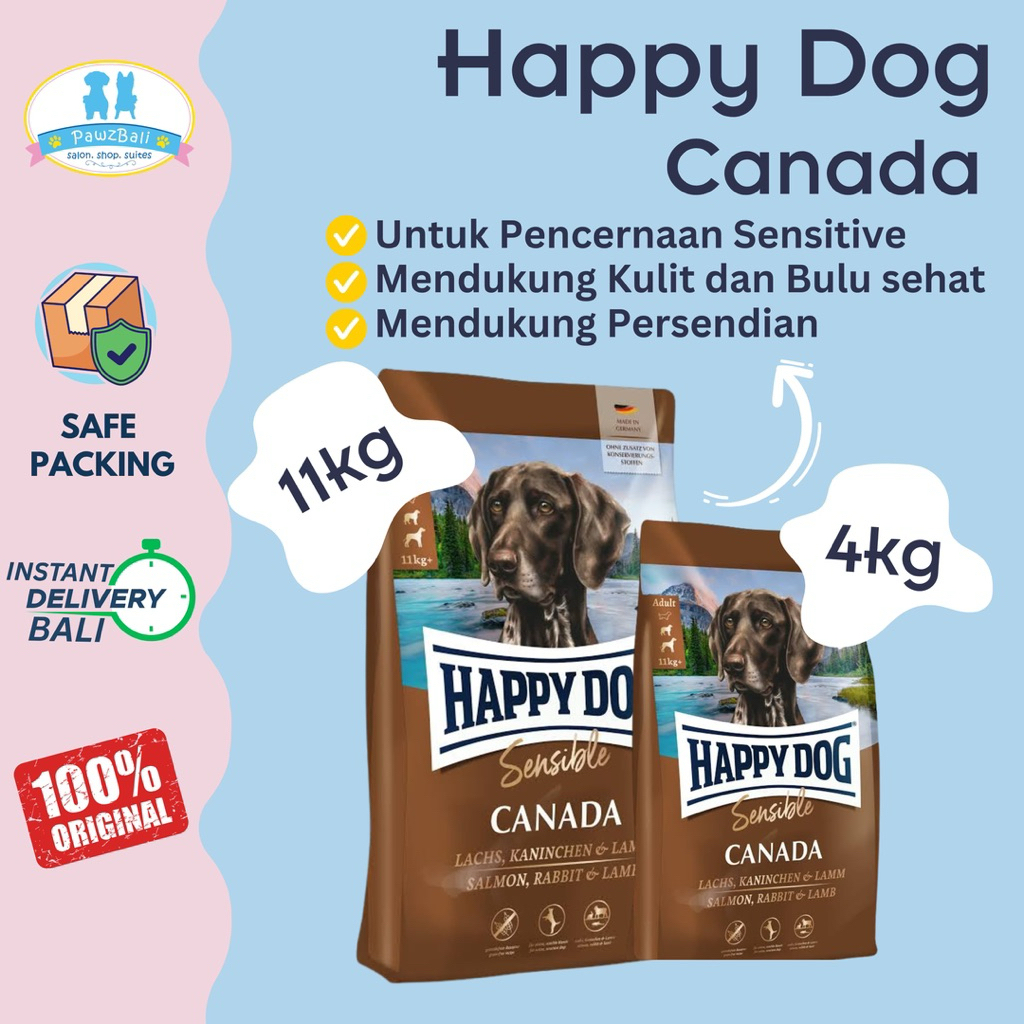Happy Dog Adult Canada Dry Food Dog | Makanan Kering Anjing Dewasa varian Canada 4kg & 11kg