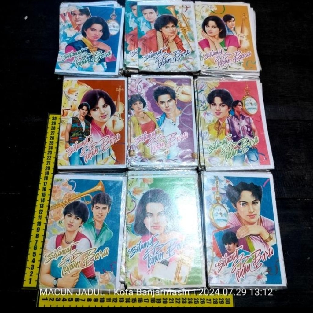 KARTU UCAPAN JADUL, KARTU UCAPAN SELAMAT TAHUN BARU, KARTU LAWAS, GAMBARAN JADUL, MAINAN JADUL, MAIN