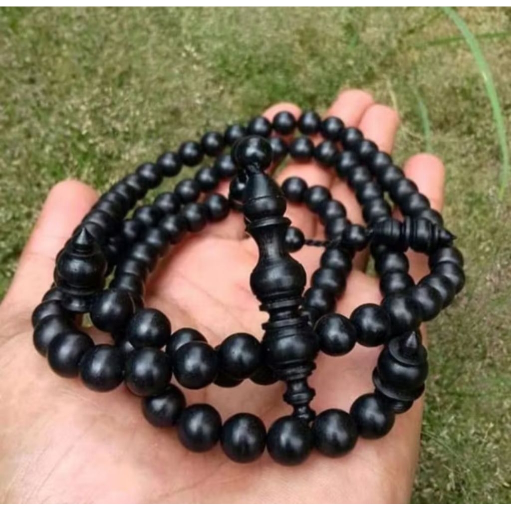 Tasbih Kayu Kelor hitam 10mm / Tasbih 99 butir