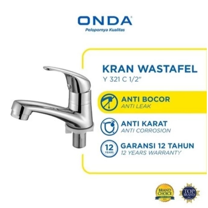 Onda Kran Wastafel Y 321 C 1/2" / Kran Wastafel Onda / Kran Air Onda