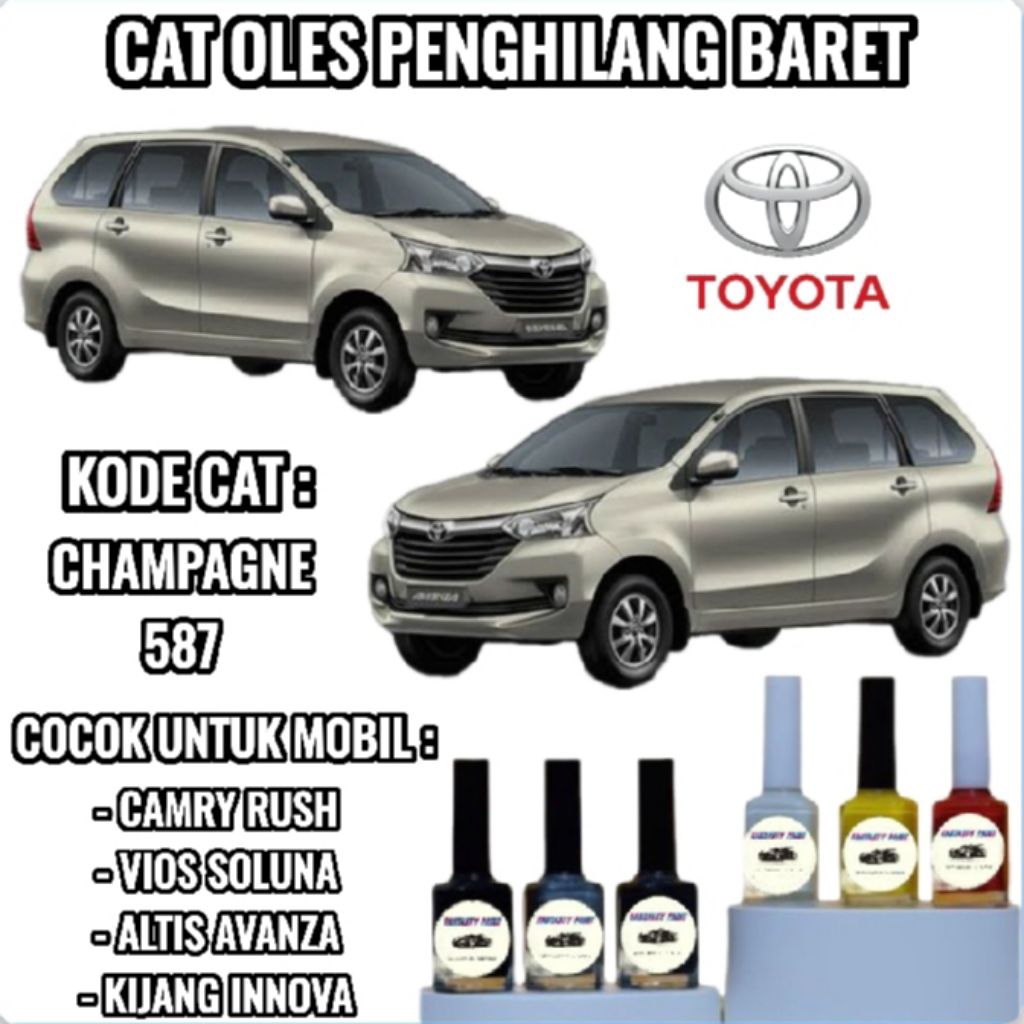 TOYOTA SILVER METALLIC CAT OLES PENGHILANG BARET MOBIL AVANZA RUSH CAMRY VIOS SOLUNA ALTIS KIJANG IN
