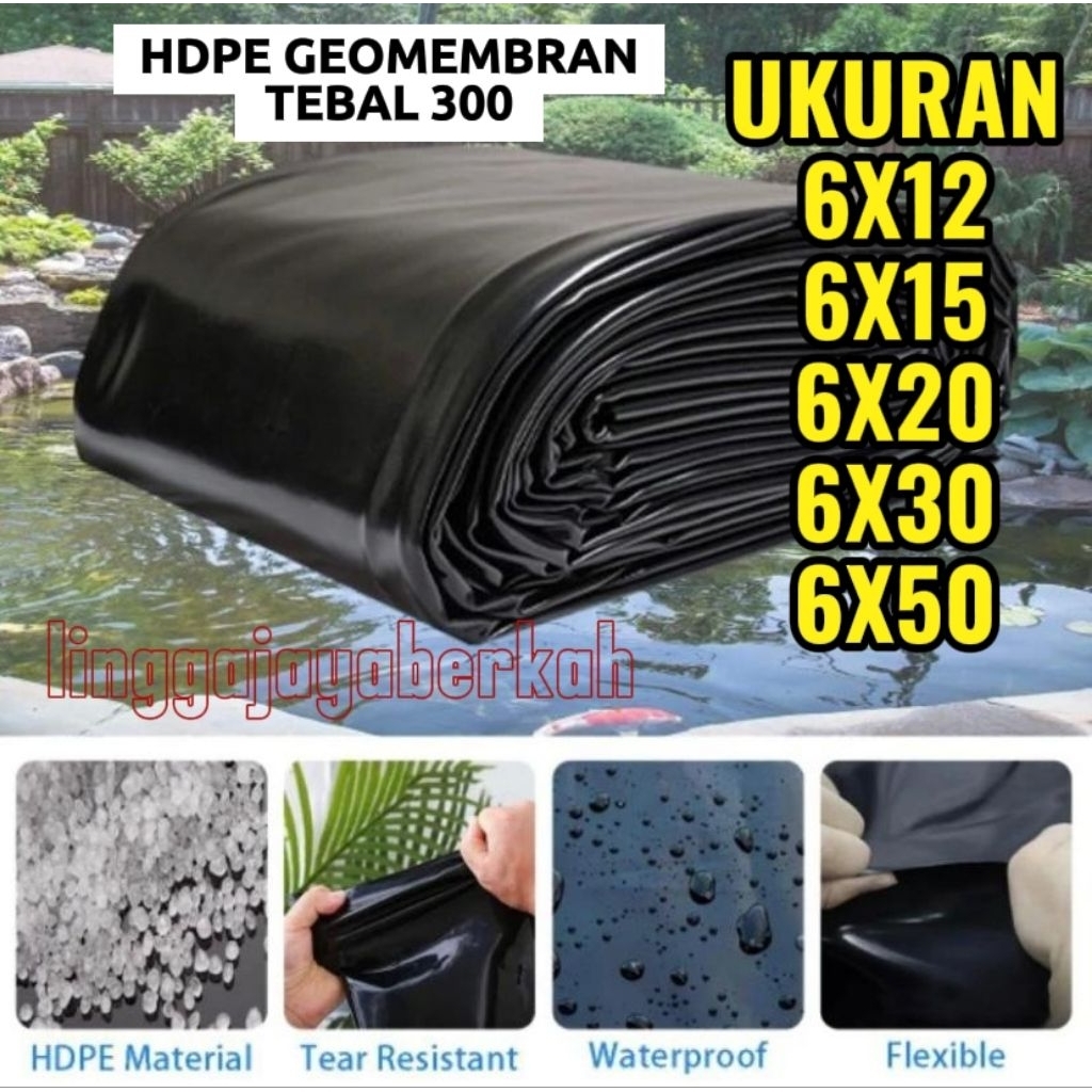 HDPE GEOMEMBRAN LEBAR 6 METER TEBAL 300 MICRON