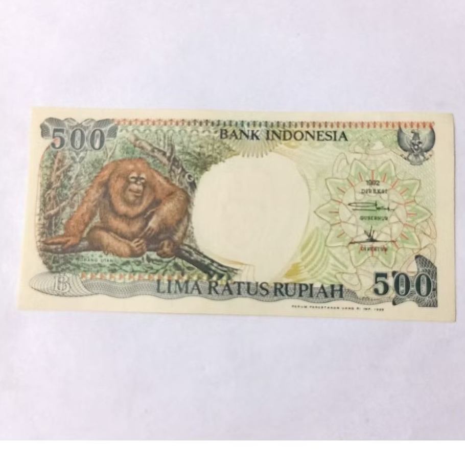 Uang kuno kertas 500rp tahun 1992