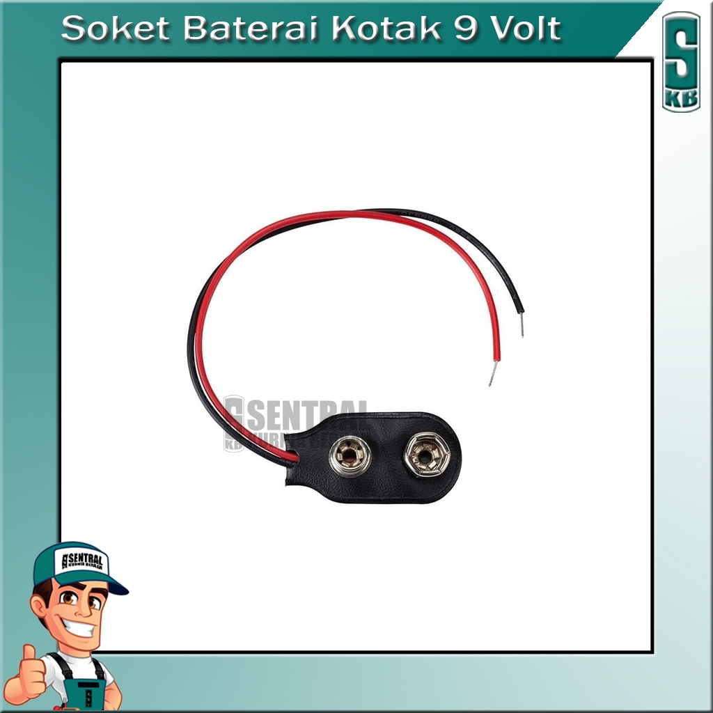Soket Kancing Konektor Baterai 9 Volt