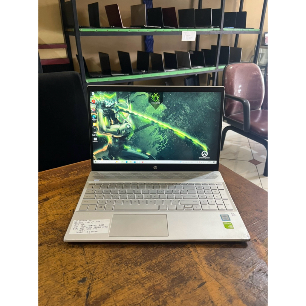 Laptop Gaming Editing Hp Pavilion 15 Core i7 Gen8 Ram 8gb Ssd double vga