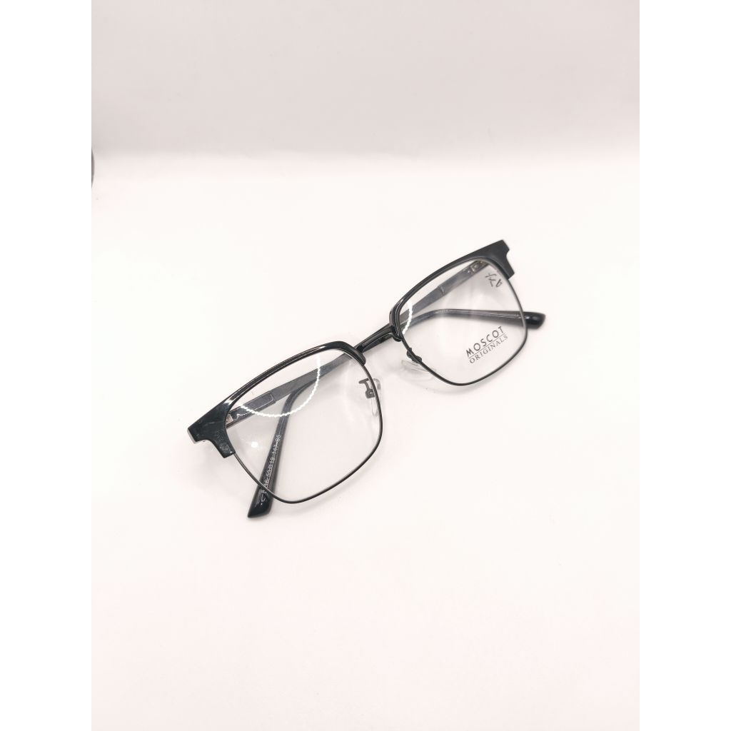frame kacamata terbaru moscot besi half frame hitam kacamata model korea