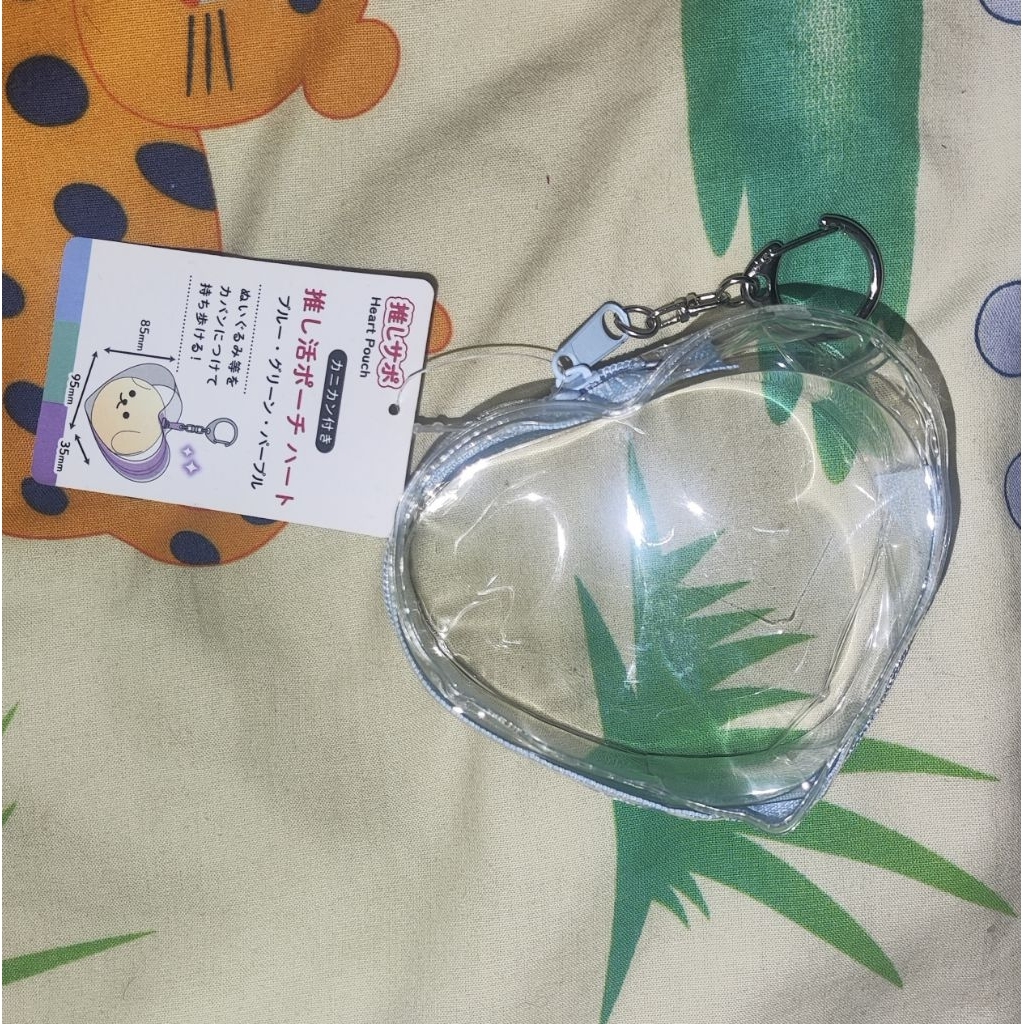 Oshikatsu Daiso Seria PVC Clear Pouch Heart