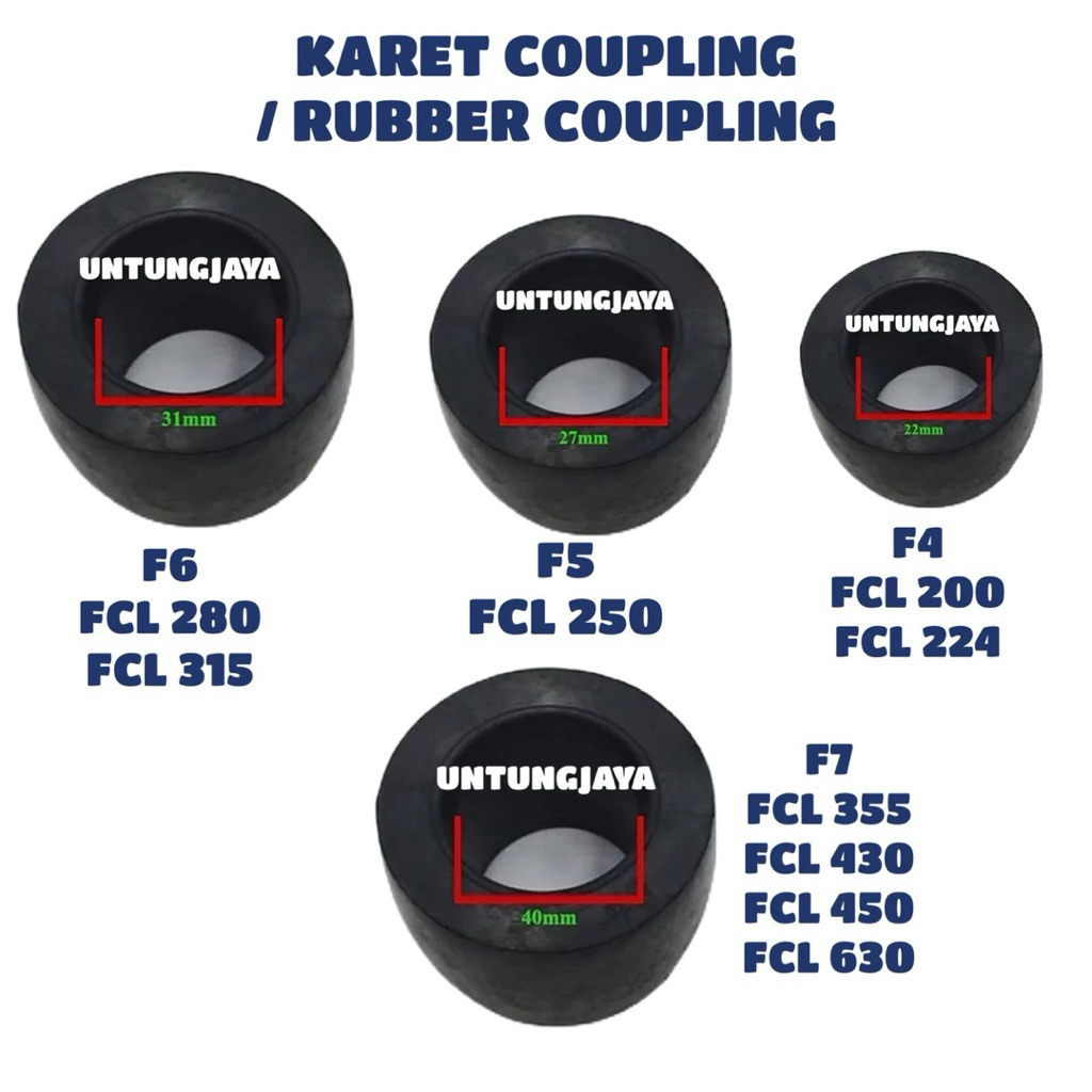 KARET COUPLING F6 cocok untuk FCL 280 FCL 315 // KARET KOPLING F6 FCL280 FCL315 // RUBBER COUPLING F