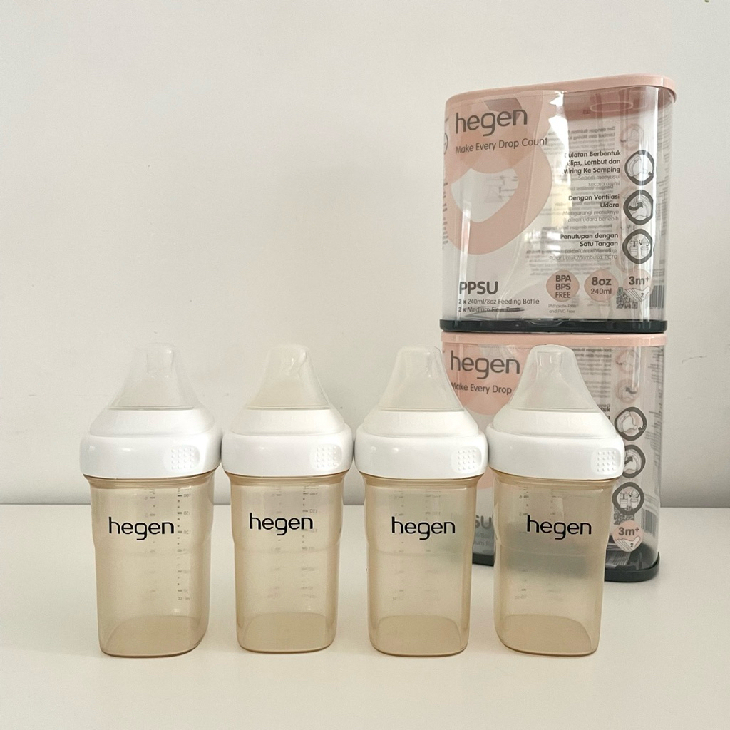 Hegen Preloved Botol Susu Bayi Hegen PPSU Feeding Bottle 240 ml, Dot Botol Hegen Preloved Fast Teat 