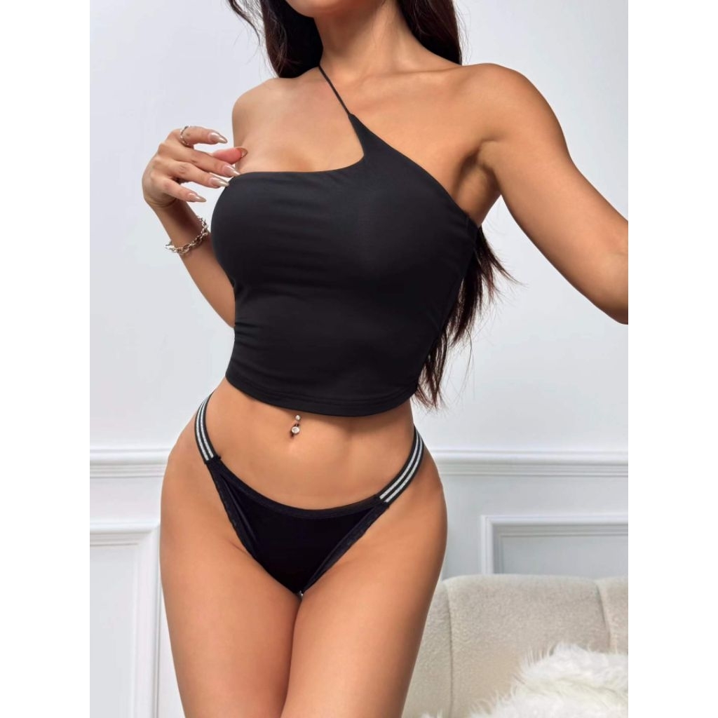 Celana Dalam Wanita Dewasa Thong bahan satin sutra stretch nyaman lembut (998)