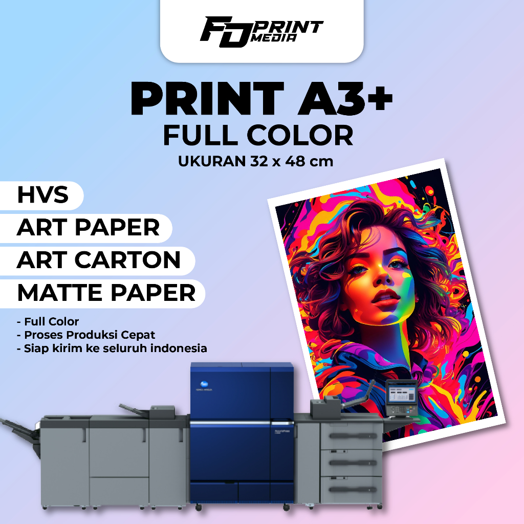 FDPM | Print A3+ Full Color / Custom Print A3+ / Cetak Art Paper, Hvs, Art Carton, Matte Paper