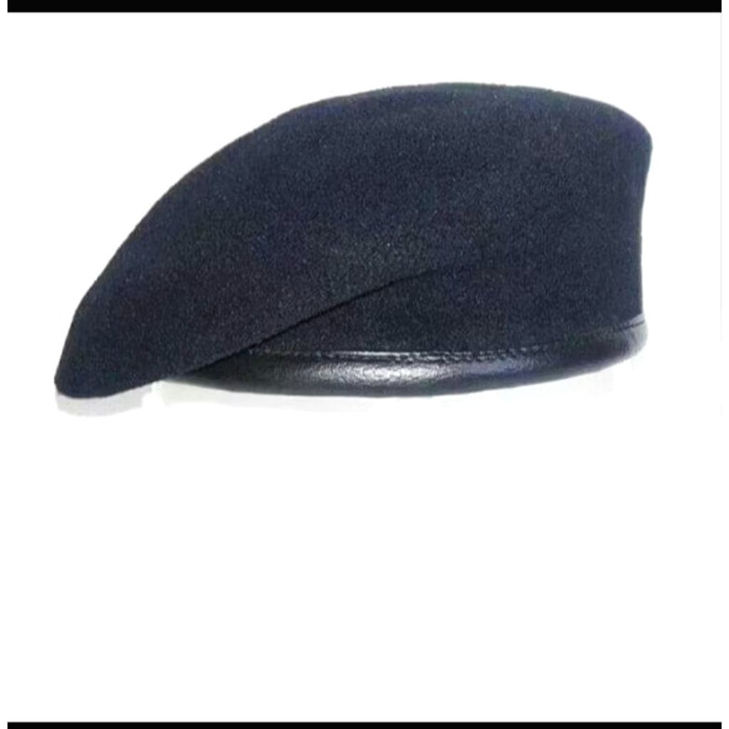Topi Baret Banser / Baret Hitam / Baret Hitam Polos Tebal