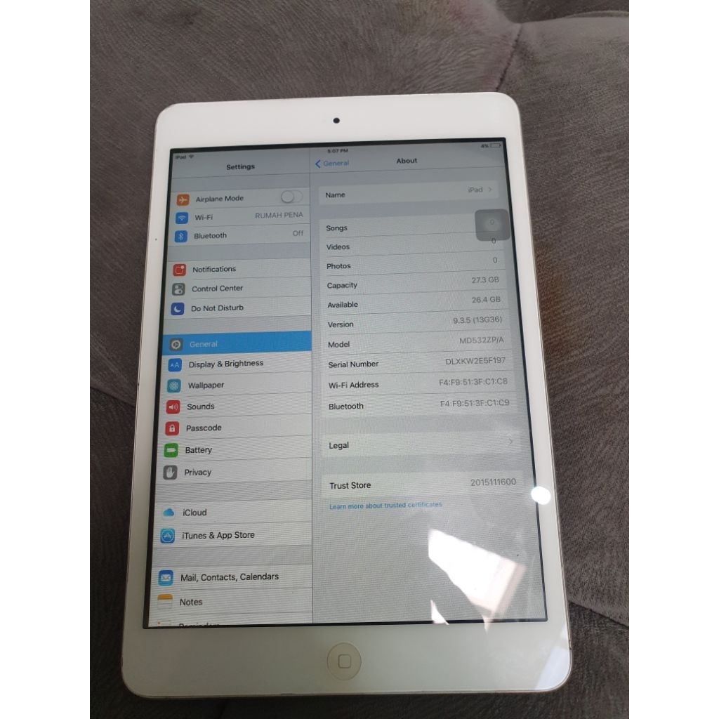 LCD Baterai Mesin Ipad Mini 1 32 GB