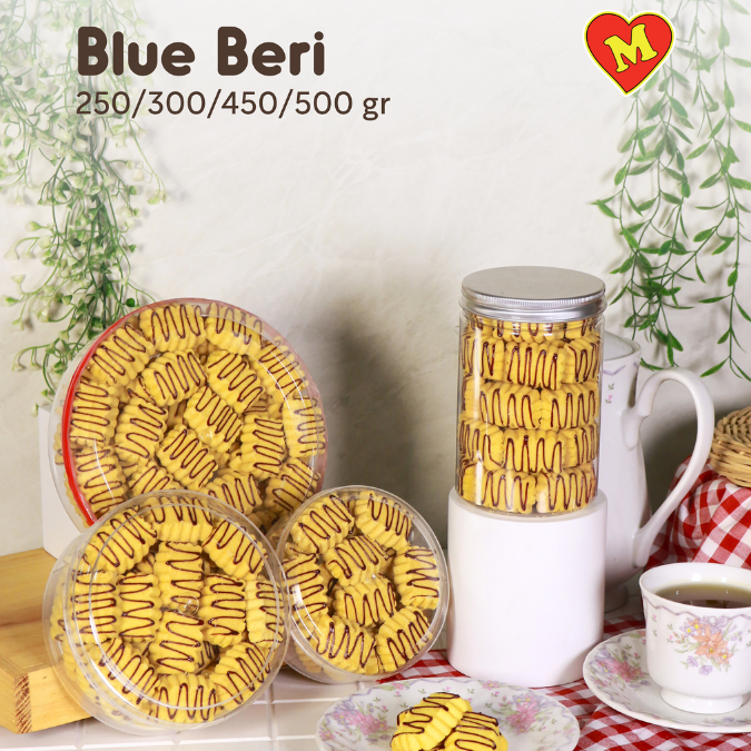 Kue Kering Blue Beri Merry Cookies-Multi Prima Rasa 250/300/450/500gr