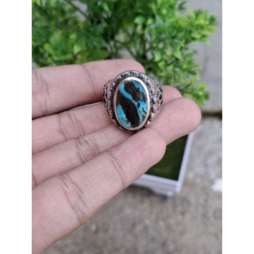 PIRUS PERSIA WARNA BIRU MOTIF HIRUF S
