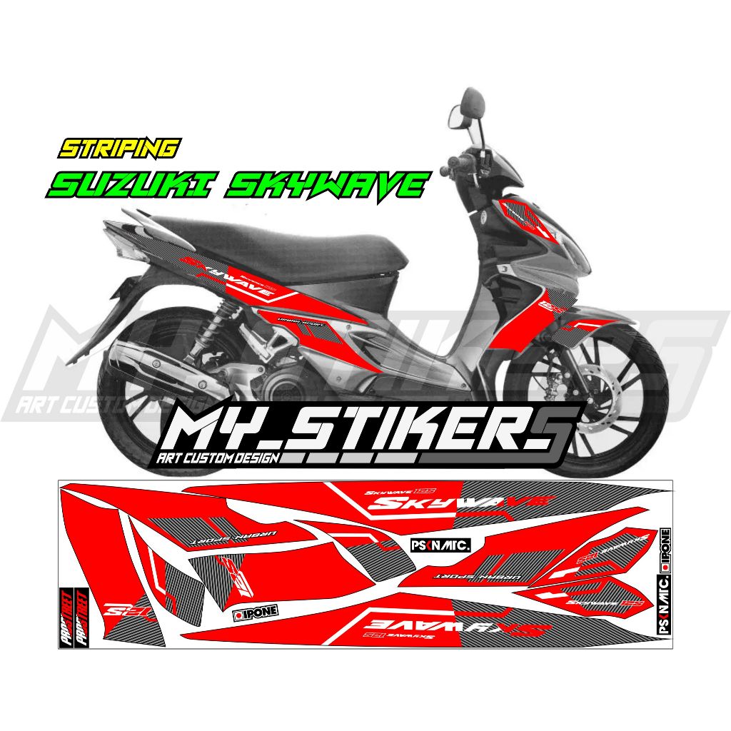 Stiker Suzuky Skywave 125 Malaysia /Thailan/Vietnam/Fhilipina/Skywave 125