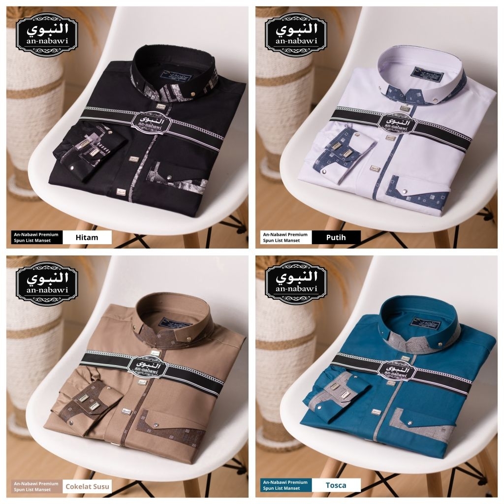 JUBAH GAMIS KATUN ANNABAWI PREMIUM MANSET KOMBINASI //ALBADAR/ALNOOR/ALRAZ/ASHEEL/HARAMAIN/JUBAH ARA