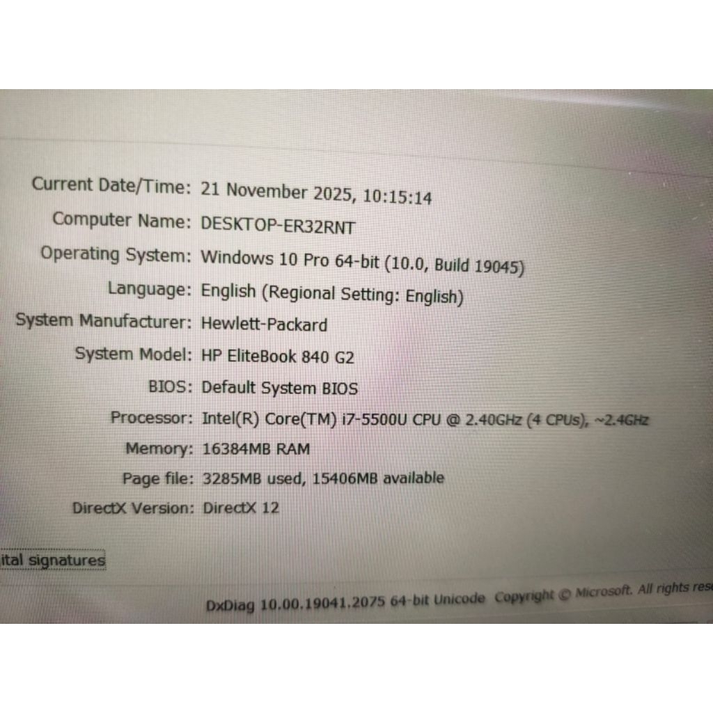 Laptop hp elitebook 840 G2 core i7-5500U Ram 16GB ssd 128GB plus hdd 1TB layar sentuh layar full hd 