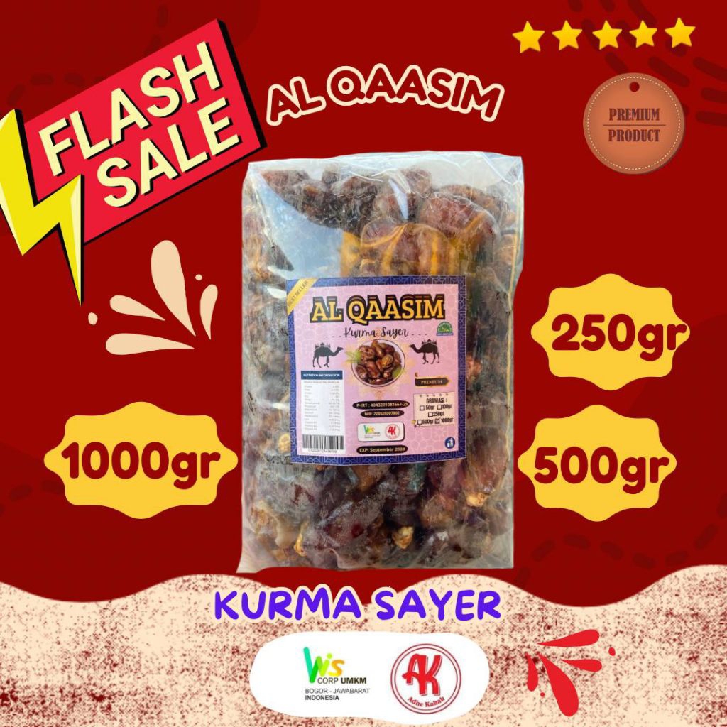 KURMA SAYER MADU 1KG KURMA KERING KURMA SAYER KERING