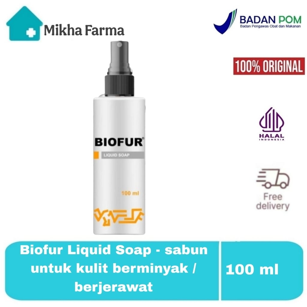 Biofur Liquid Soap - sabun untuk kulit berminyak / berjerawat - BPOM